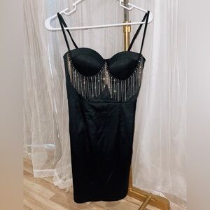 Boutique diamond fringe dress - Medium - EUC, worn once!